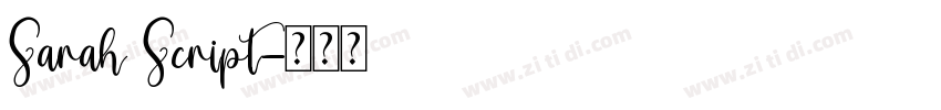 Sarah Script字体转换
